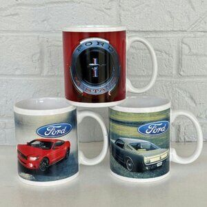 Ford Mustang Collectors Coffee Mugs (Set of 3)
